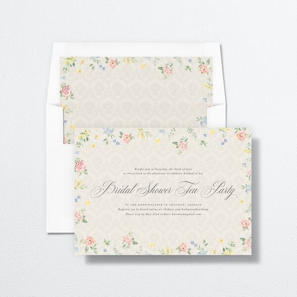 Glamorous Regency Garden Bridal Shower Invitations by Bridgerton Sage Signature
