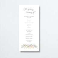 Glamorous Regency Garden Wedding Programs by Bridgerton Sage Signature