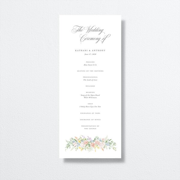 Glamorous Regency Garden Wedding Programs by Bridgerton Sage Signature