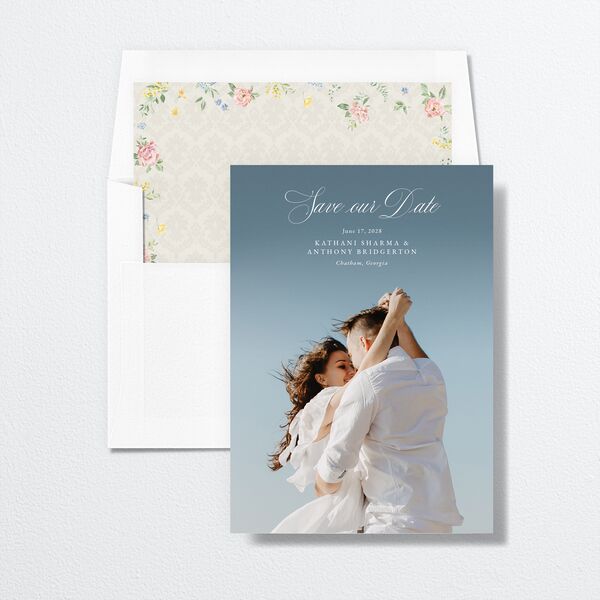 Glamorous Regency Garden Save the Date Cards by Bridgerton Sage Signature smooth No