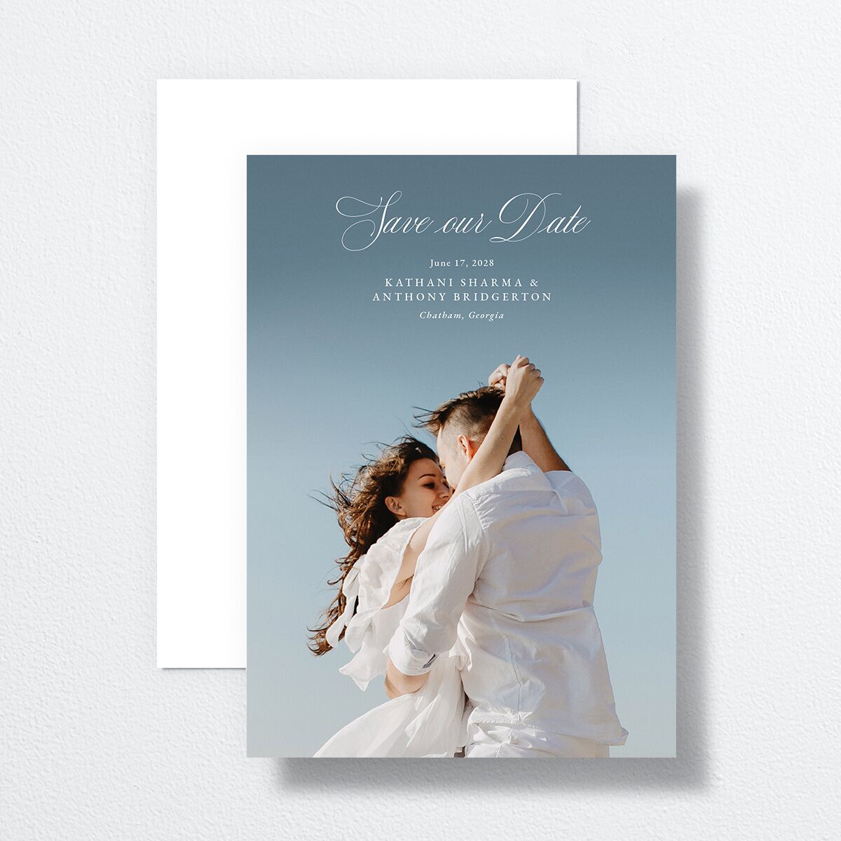 Glamorous Regency Garden Save the Date Cards by Bridgerton Sage Signature smooth No