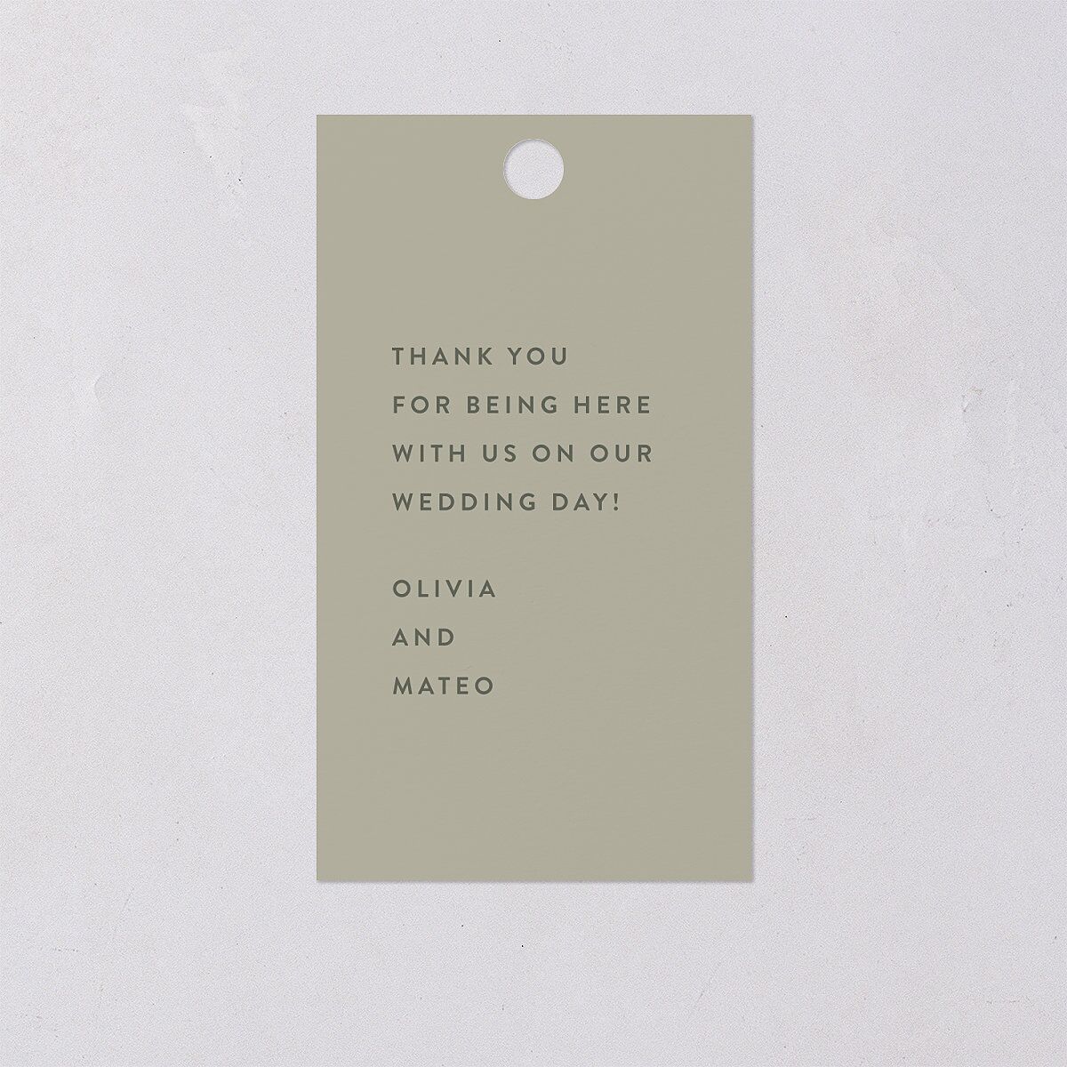 Boho Texture Favor Gift Tags Gold Deep Olive Signature