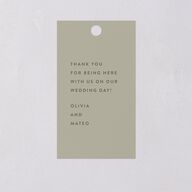Boho Texture Favor Gift Tags Gold Deep Olive Signature