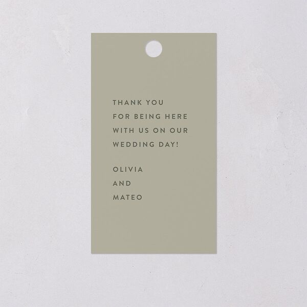 Boho Texture Favor Gift Tags Gold Deep Olive Signature