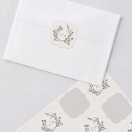 Gilded Monogram Wedding Stickers Dark Camo Bracket