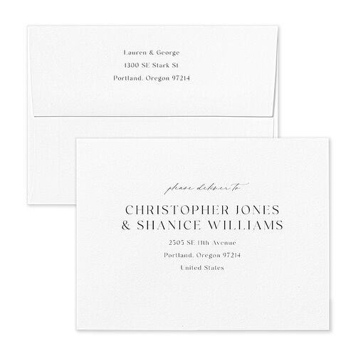 Timeless Wildflowers Thank You Card Envelopes White Pear Both Recipient and Return Addresses Signature Standard