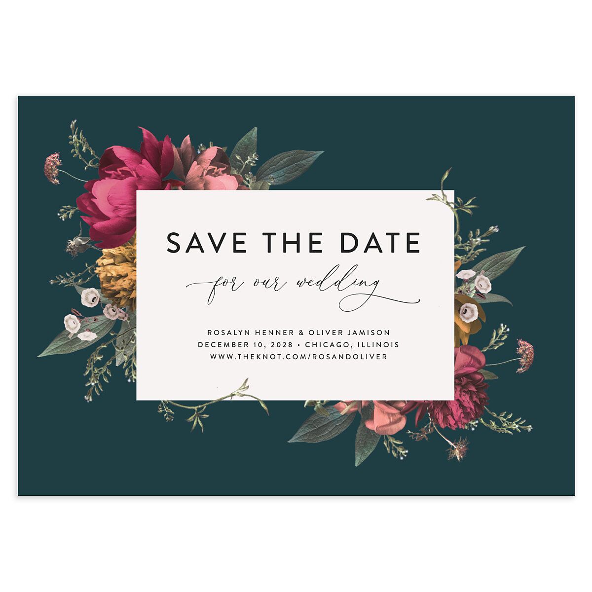 Blooming Botanical Save The Date Cards