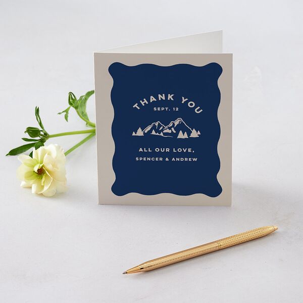 Adventure Icon Thank You Cards Navy
