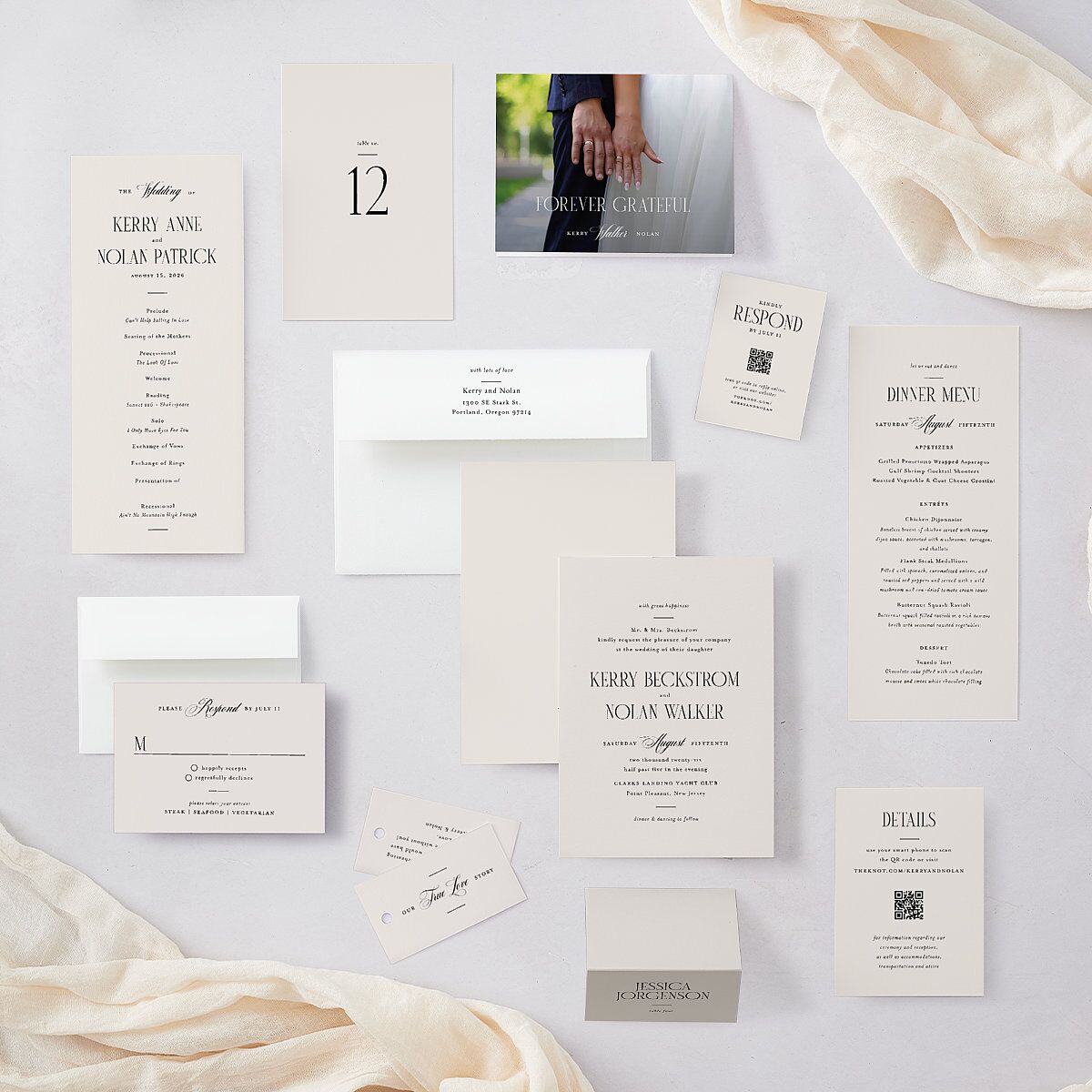 Cosmopolitan Place Cards Champagne Signature