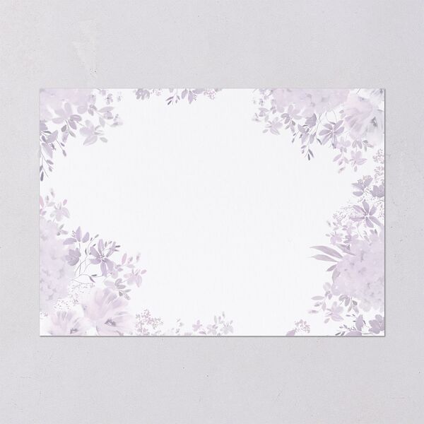 Monochrome Blooms Save the Date Cards Gold Sheer Lilac Signature smooth Blank No