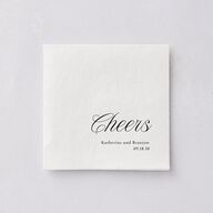 Refined Monogram Engagement Party Cocktail Napkins Midnight Napkin Uncoined