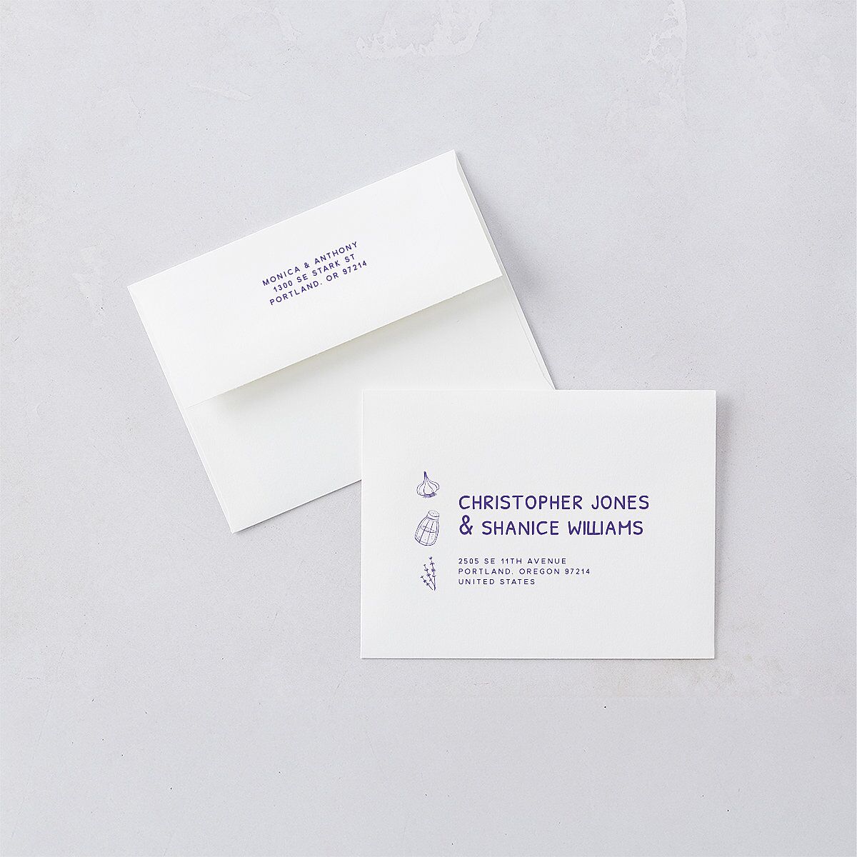 Hand Drawn Recipe Save The Date Magnets Sapphire Magnet Paper