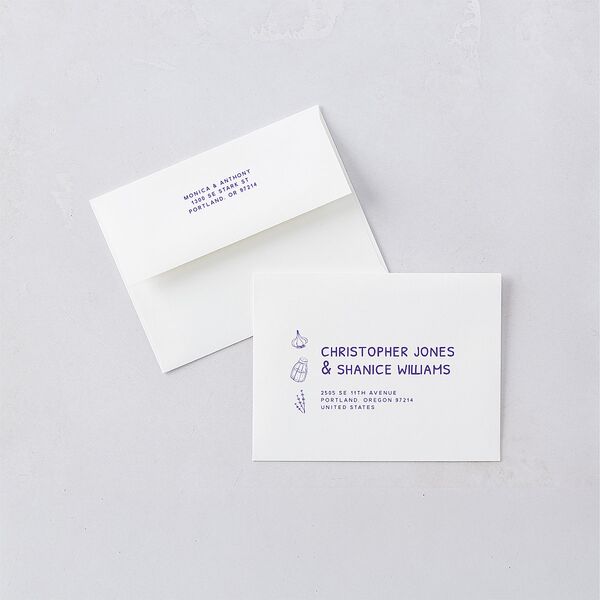 Hand Drawn Recipe Save The Date Magnets Sapphire Magnet Paper