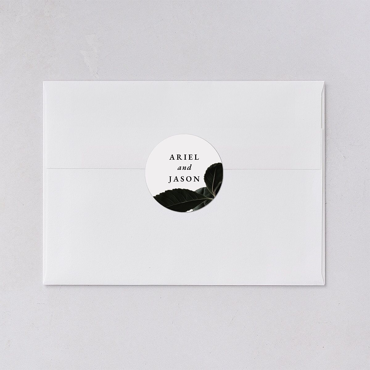 Modern Rose Wedding Stickers Sapphire Circle