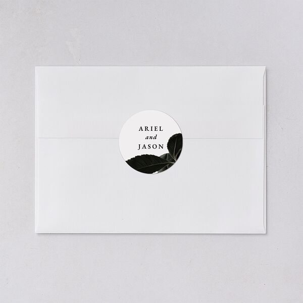Modern Rose Wedding Stickers Sapphire Circle