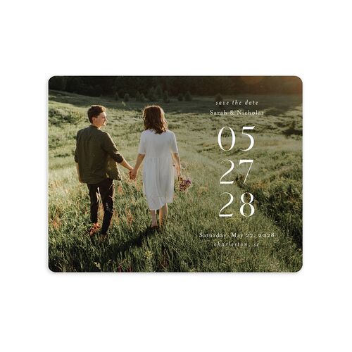 Greenery Altar Save The Date Magnets Driftwood Magnet Paper