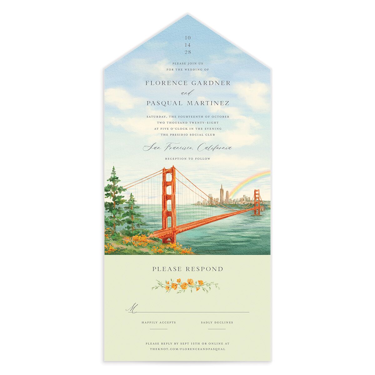Scenic San Francisco All-in-One Wedding Invitations
