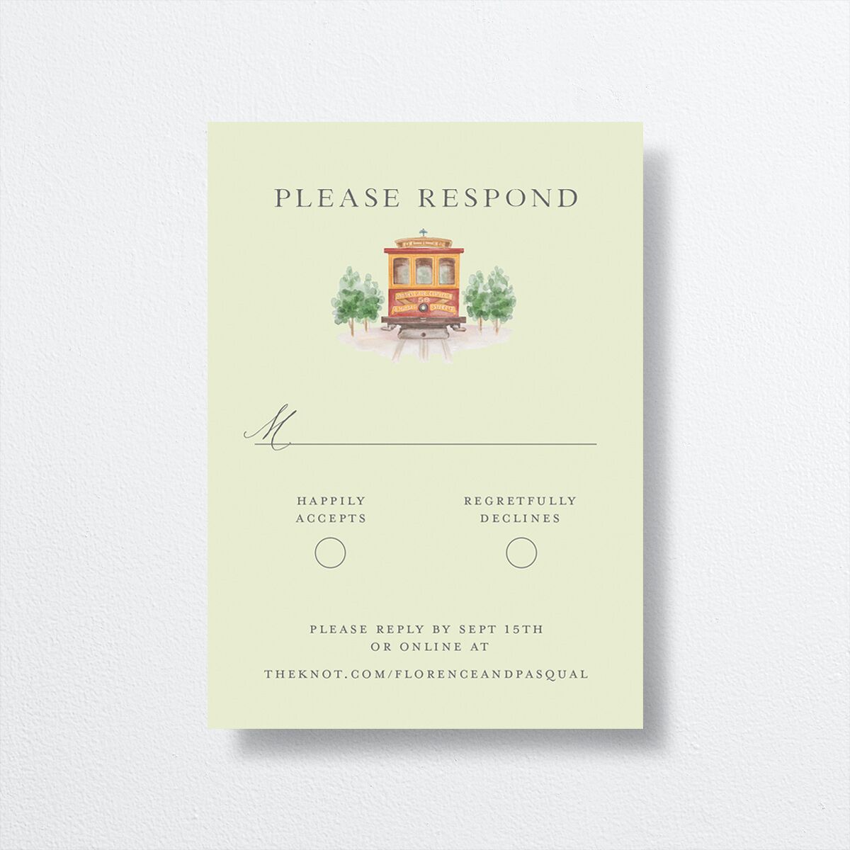 Scenic San Francisco Wedding Response Cards — view 1