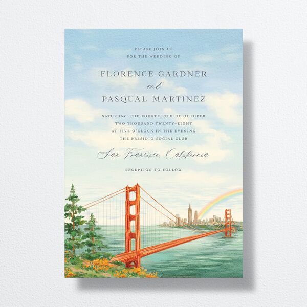 Scenic San Francisco Wedding Invitations Daffodil Signature No