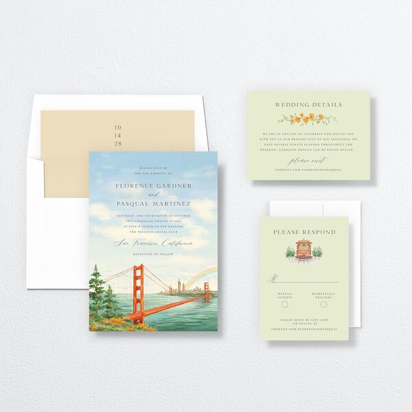 Scenic San Francisco Wedding Invitations Daffodil Signature No