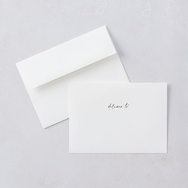 Modern Contrast Save The Date Cards Midnight Signature smooth Blank No