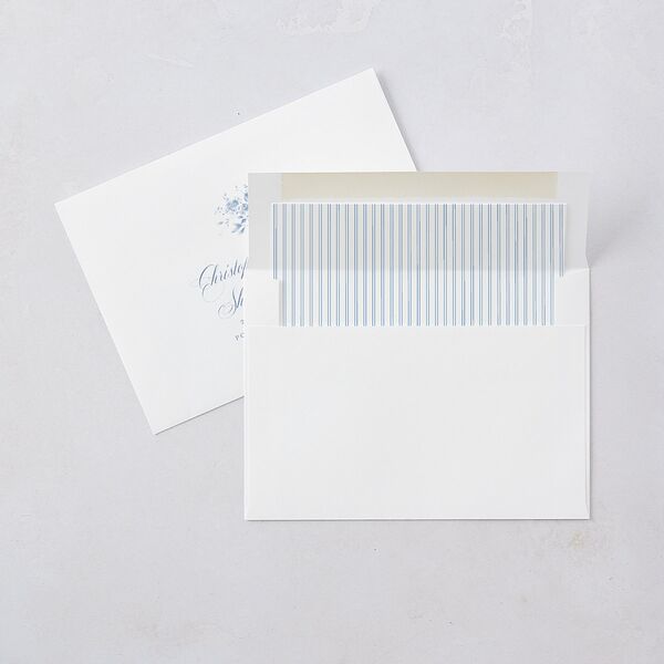 Vintage Florals Bridal Shower Invitations Regency Blue Signature Blank Standard