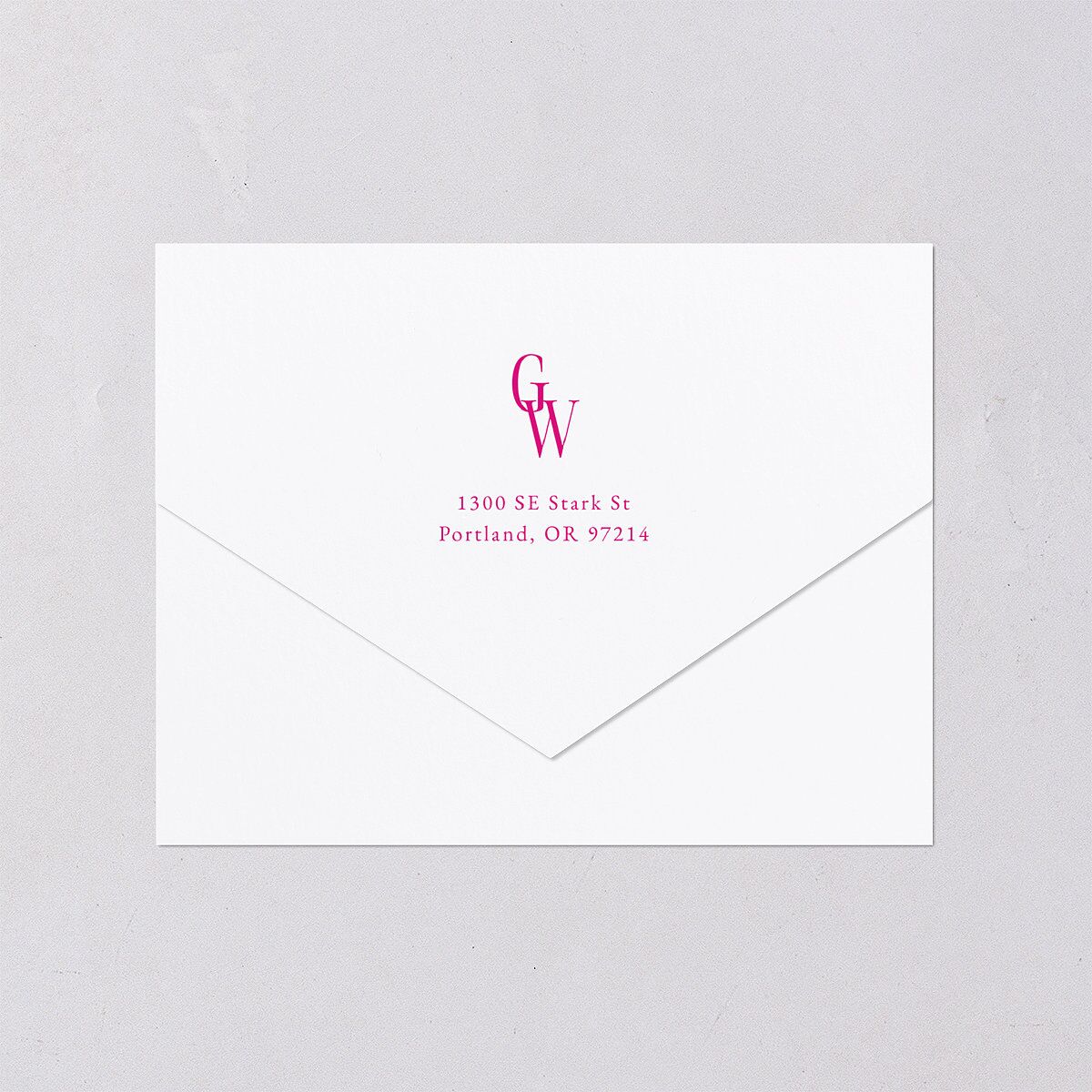Stay For The Party All-in-One Wedding Invitations Hot Pink Signature Light Both Recipient and Return Addresses No