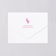 Stay For The Party All-in-One Wedding Invitations Hot Pink Signature Light Both Recipient and Return Addresses No