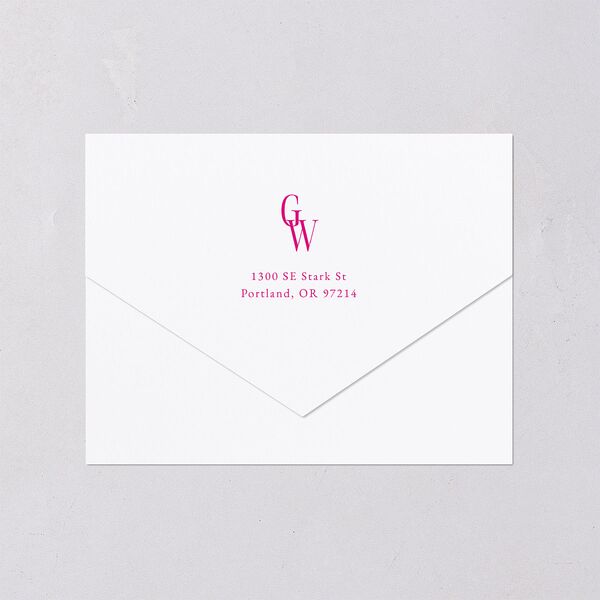 Stay For The Party All-in-One Wedding Invitations Hot Pink Signature Light Both Recipient and Return Addresses No