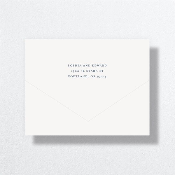 Boston Skyline All-in-One Wedding Invitations Midnight Navy Signature Light Both Recipient and Return Addresses No