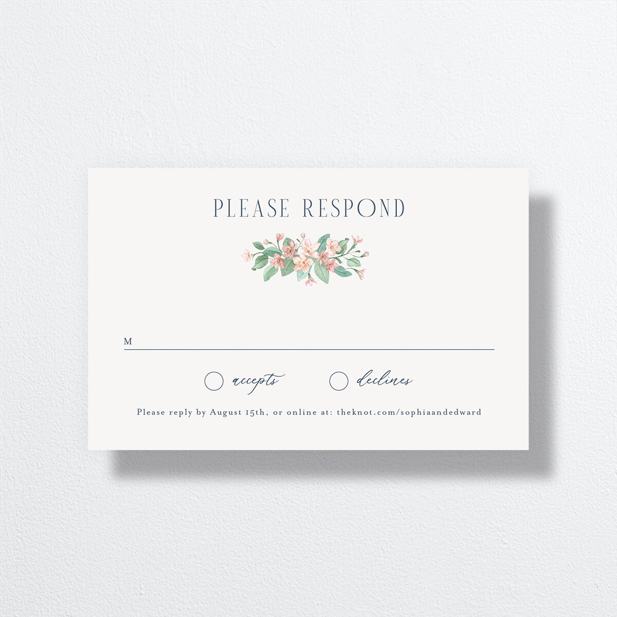 Boston Skyline All-in-One Wedding Invitations Midnight Navy Signature Light Both Recipient and Return Addresses No