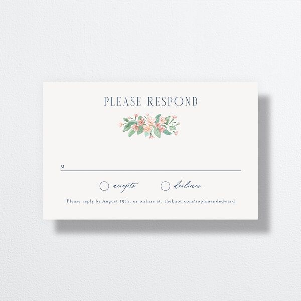 Boston Skyline All-in-One Wedding Invitations Midnight Navy Signature Light Both Recipient and Return Addresses No