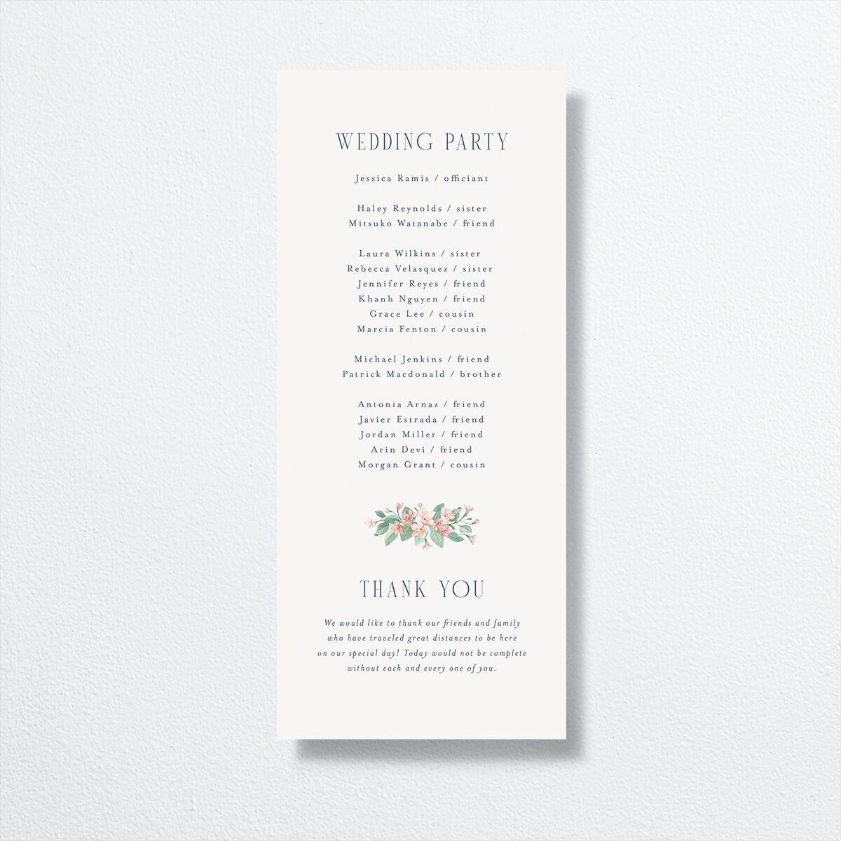 Boston Skyline Wedding Programs Midnight Navy Signature