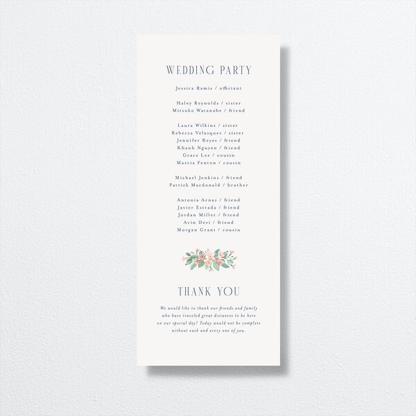 Boston Skyline Wedding Programs Midnight Navy Signature