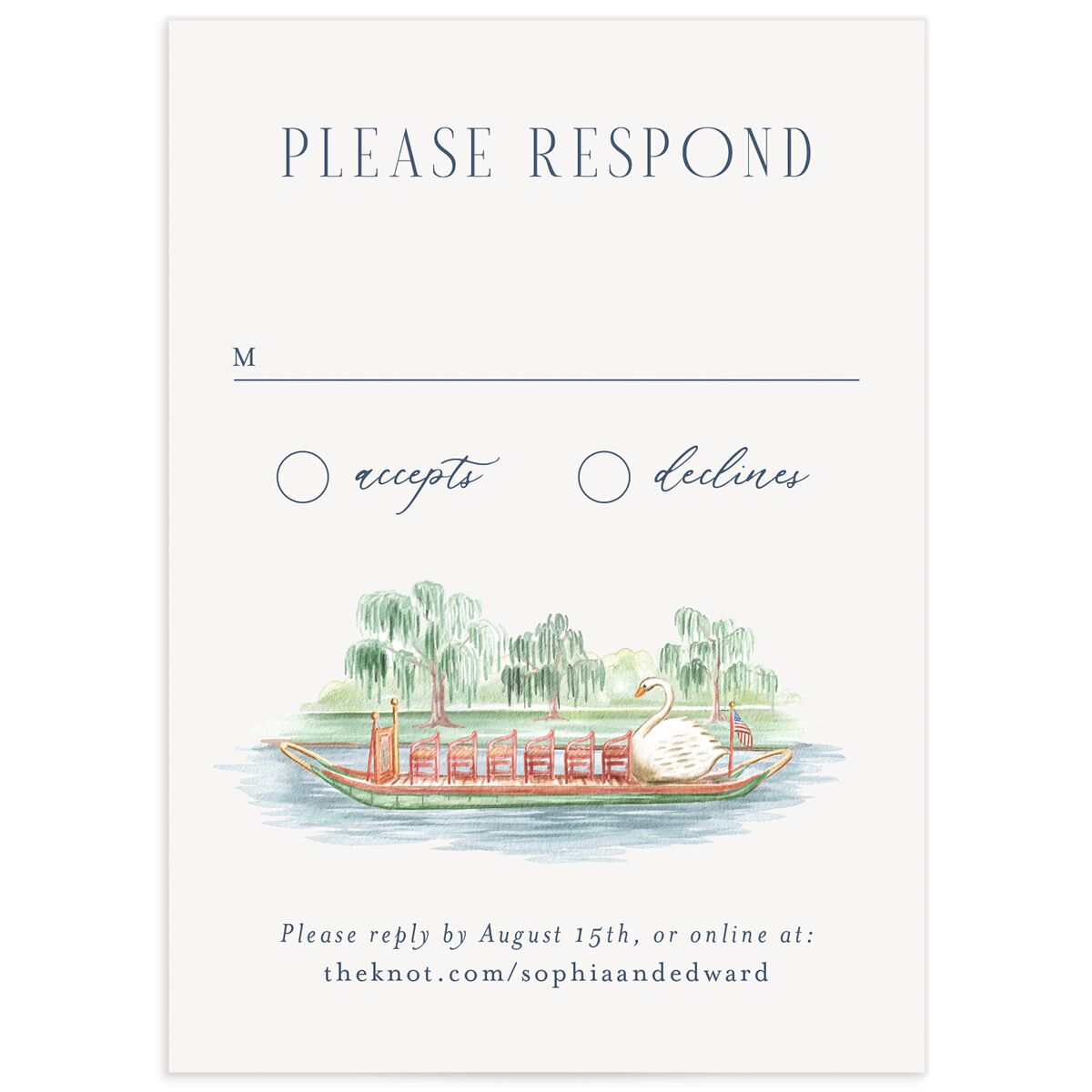 Boston Skyline Wedding Response Cards