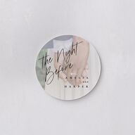 The Night Before You Are Mine Photo Wedding Day Coasters Pure White Cardboard Circle
