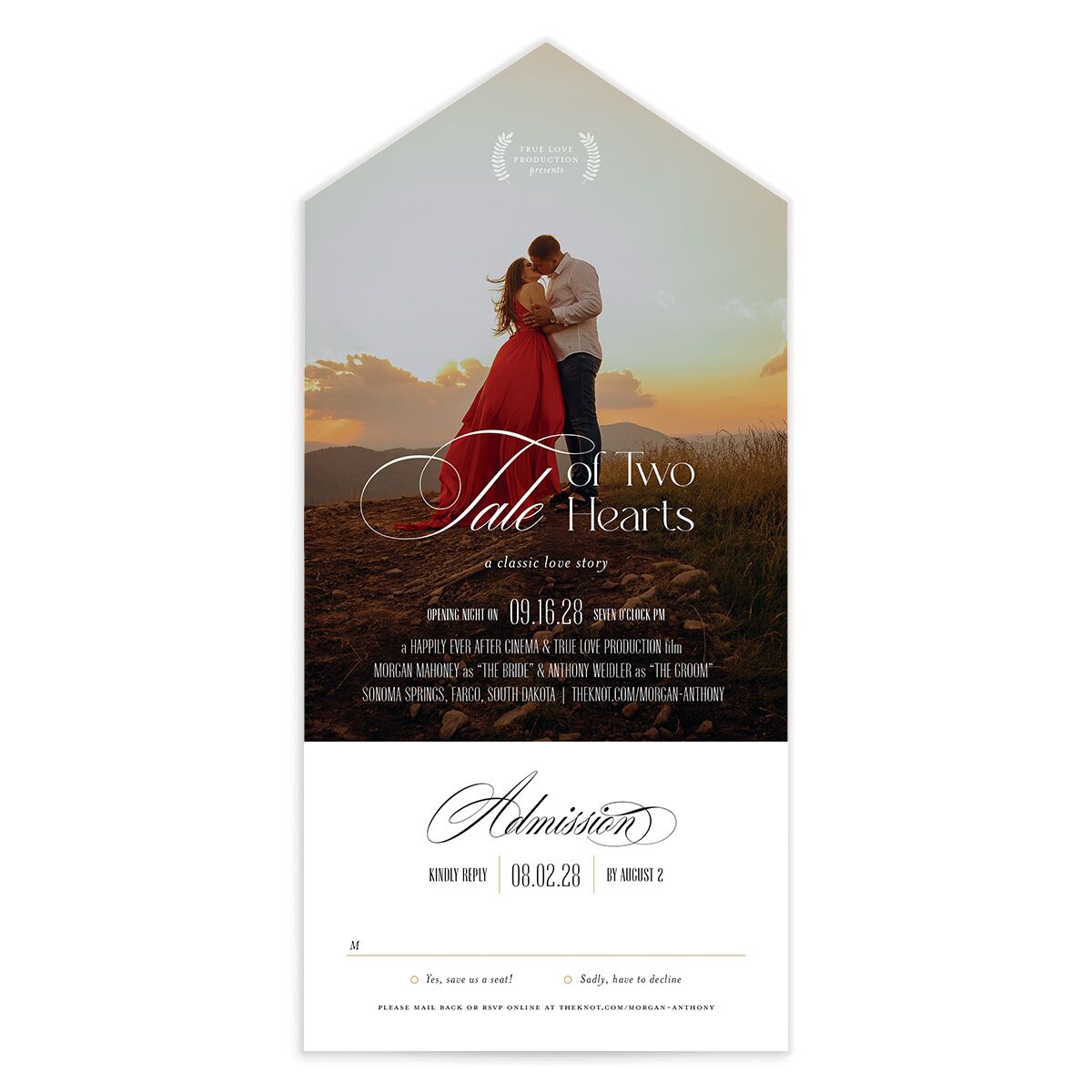 Romantic Movie Poster All-in-One Wedding Invitations