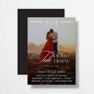Romantic Movie Poster Wedding Invitations Licorice Signature No