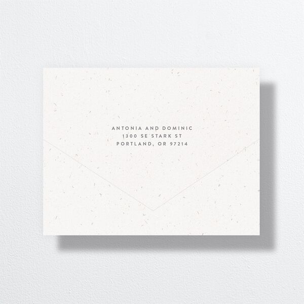 Timeless Passport All-in-One Wedding Invitations Shell Pink Signature Light Both Recipient and Return Addresses No