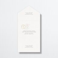 Timeless Passport All-in-One Wedding Invitations Shell Pink Signature Light Both Recipient and Return Addresses No