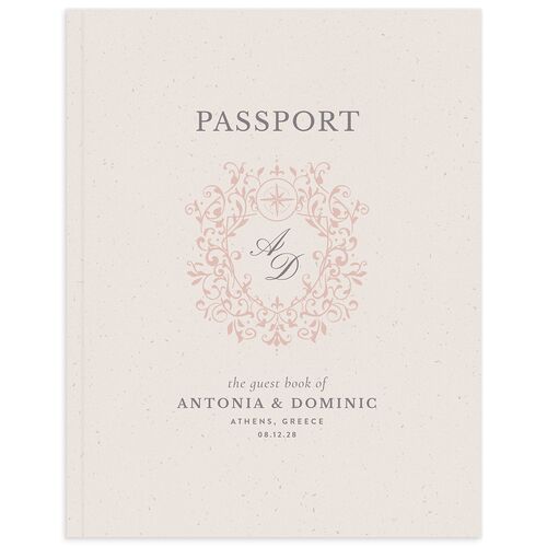 Timeless Passport Guest Books Shell Pink