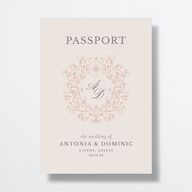 Timeless Passport Wedding Invitations Shell Pink Signature No