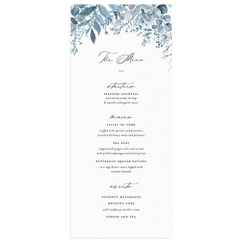 Gorgeous Greenery Menus Ocean Signature