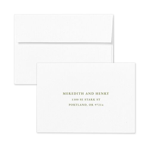 Monogram Branches Botanical Wedding Response Card Standard Envelopes Terracotta Olive Return Address Signature Standard