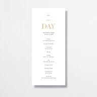 Classically Stated Wedding Programs Pure White Gold Signature