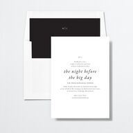 Classically Stated Rehearsal Dinner Invitations Pure White Signature
