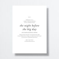 Classically Stated Rehearsal Dinner Invitations Pure White Signature