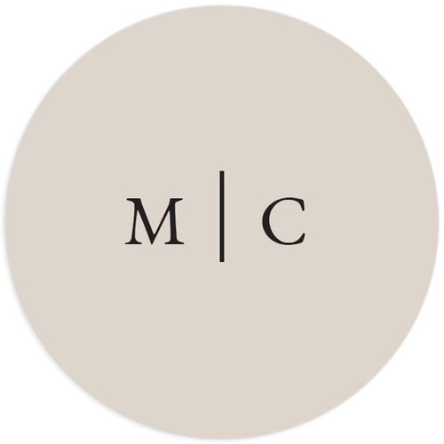 Classically Stated Wedding Stickers Linen Sticker