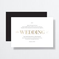 Classically Stated Wedding Invitations Pure White Gold No Signature