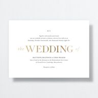 Classically Stated Wedding Invitations Pure White Gold No Signature
